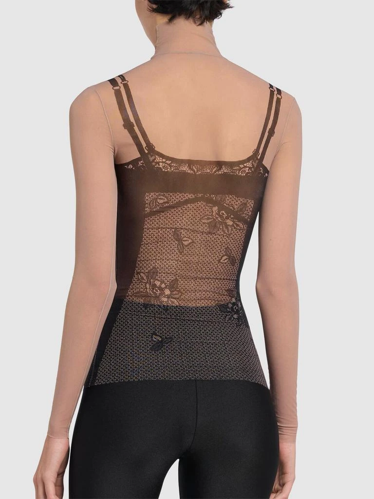 Balenciaga Trompe L'oeil Sheer Printed Top 2