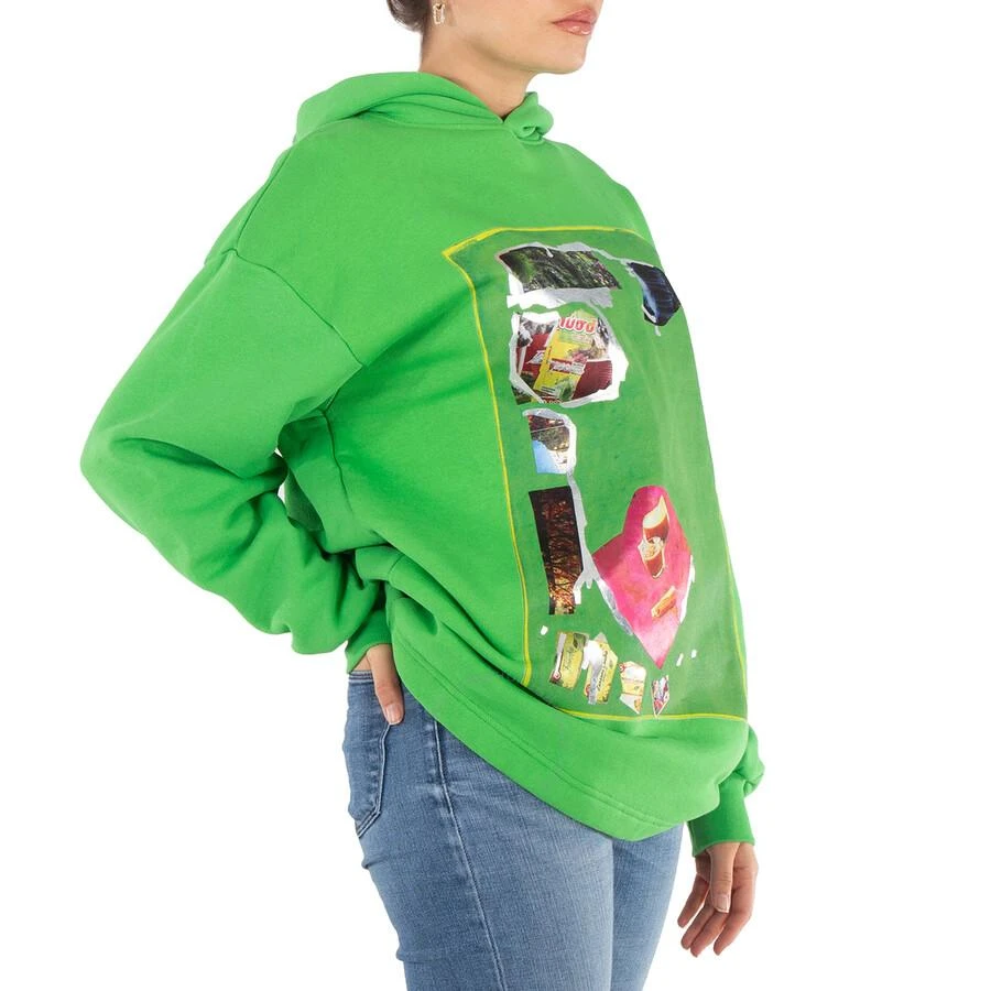 Acne Studios Digital Print Hooded Sweatshirt In Green 2