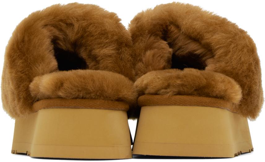 Mou SSENSE Exclusive Tan Slippers