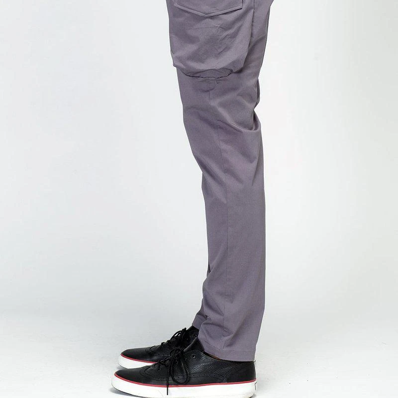 Konus Men's Cargo Pocket Jogger With Side Stripe In Purple 2