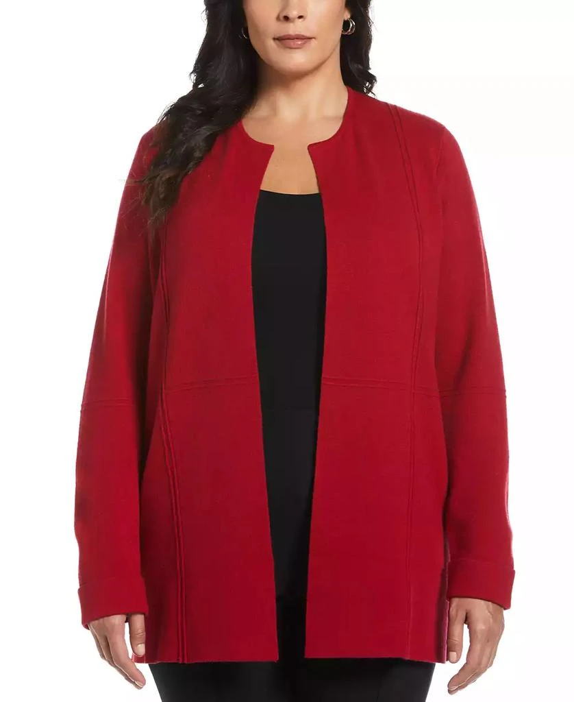 Rafaella Plus Size Milano Flyaway Cardigan Sweater 1