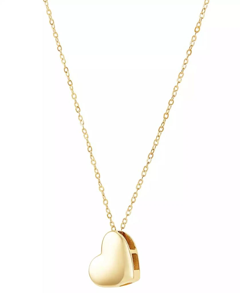 Macy
s Polished Heart 17" Pendant Necklace in 10k Gold 3