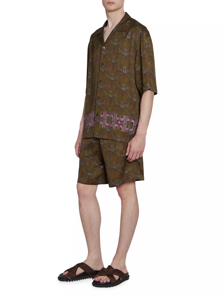 Dries Van Noten Cassi Embroidered Short-Sleeve Shirt