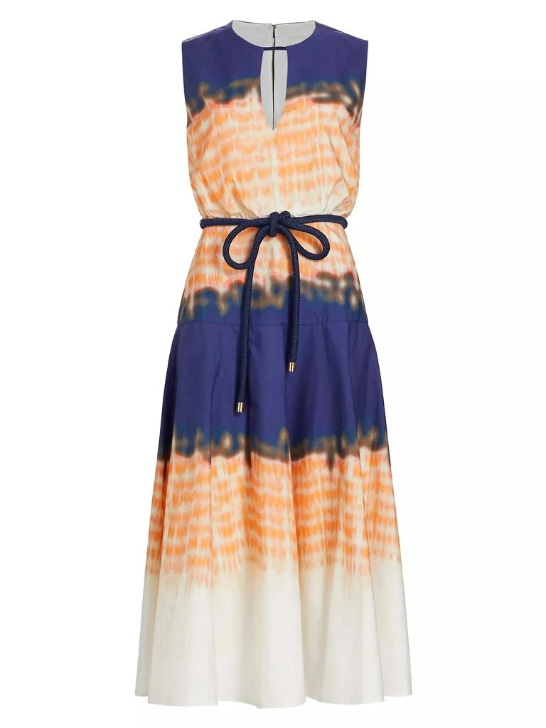 Silvia Tcherassi Bora Cotton Tie-Dye Midi-Dress 1