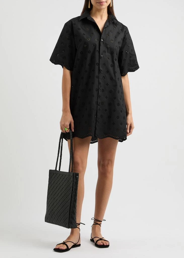 Matteau Broderie Anglaise cotton mini shirt dress 4
