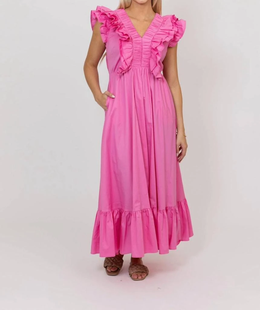 Karlie Karlie - DOUBLE VNECK RUFFLE MAXI DRESS 1