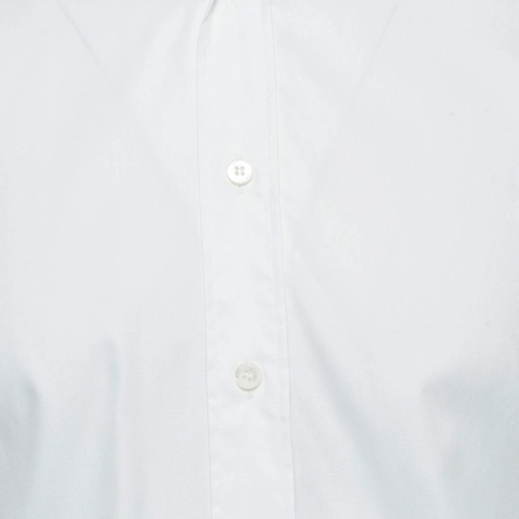 Prada Prada White Cotton Long Sleeve Shirt M 3