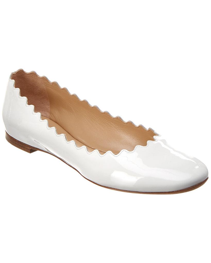 Chloé Chloé Lauren Scalloped Patent Ballet Flat