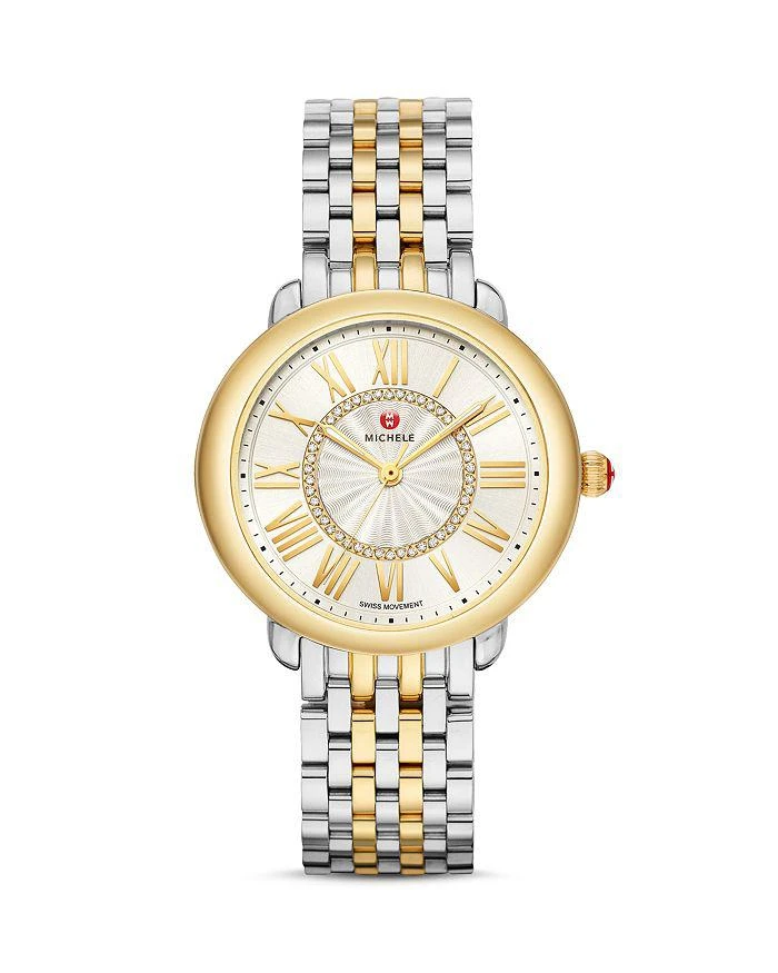 Michele Serein Mid Two-Tone Diamond Watch, 37mm 3