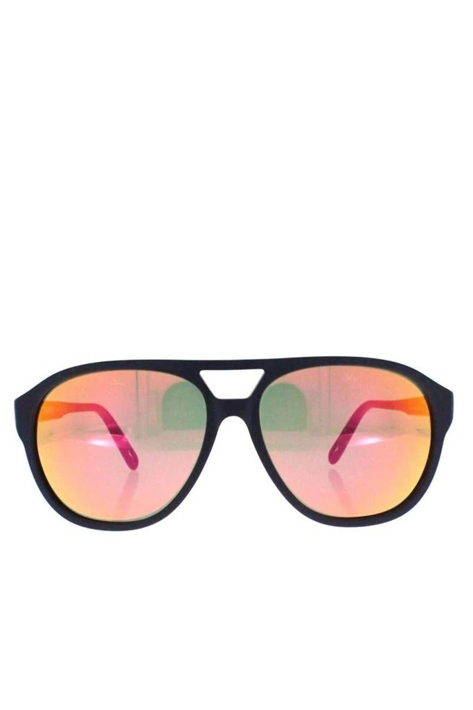 Vuarnet Men's Pilot Horizon Sunglasses In Matte Black. Pure Blue. Red 3