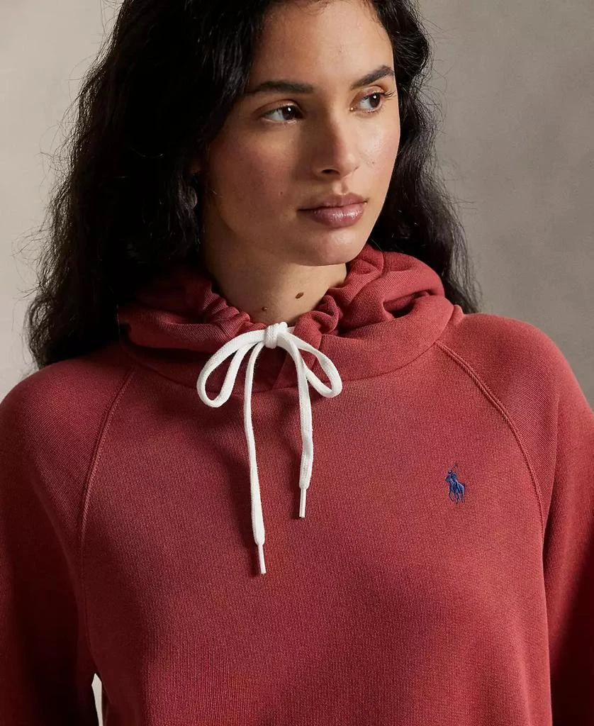 Ralph Lauren Women's Shrunken Fit Fleece Hoodie Sweatshirt 16