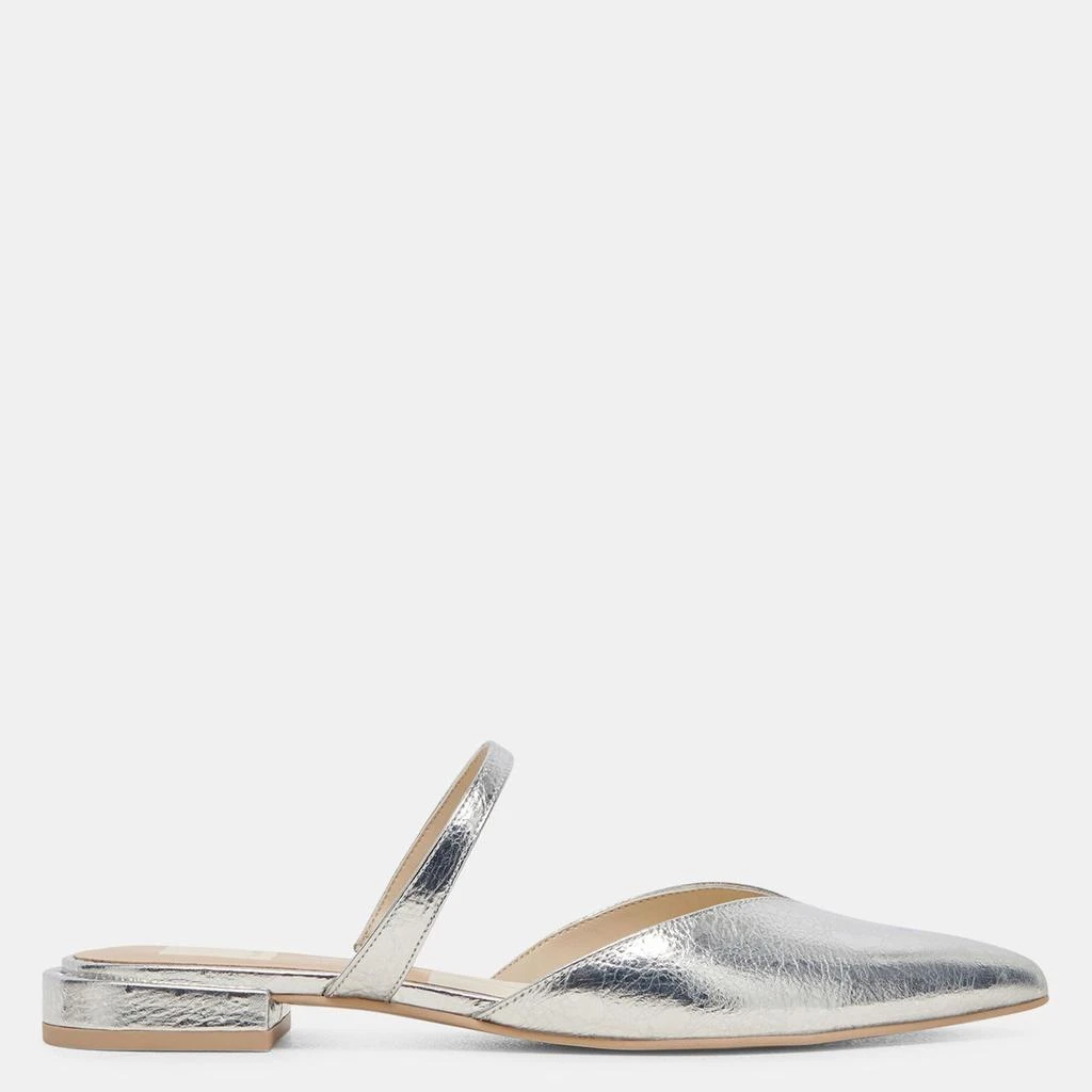 Dolce Vita Kanika Wide Flats Silver Distressed Leather 1