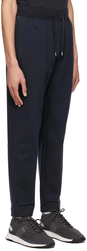 BOSS Navy Check Lounge Pants 2