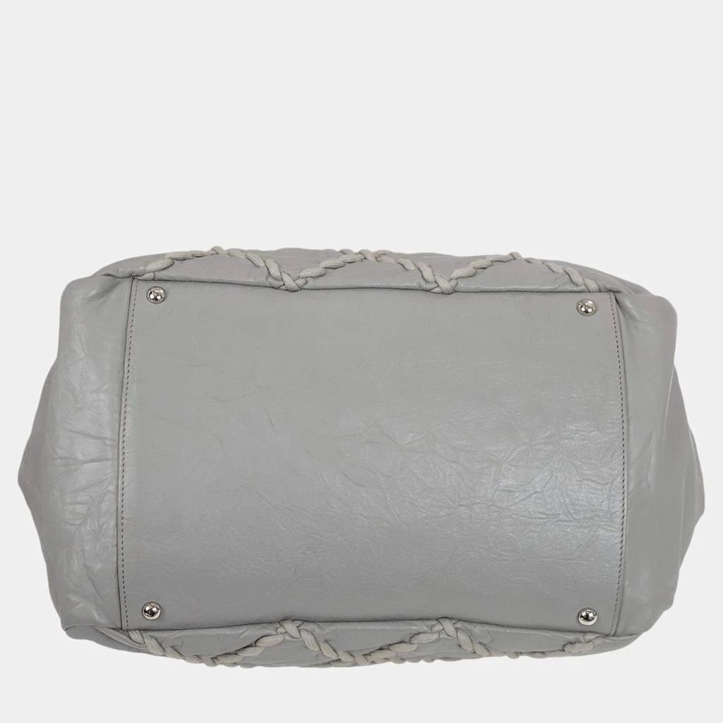 Chanel Chanel Grey Leather Ultra Stitch Shoulder Bag 4