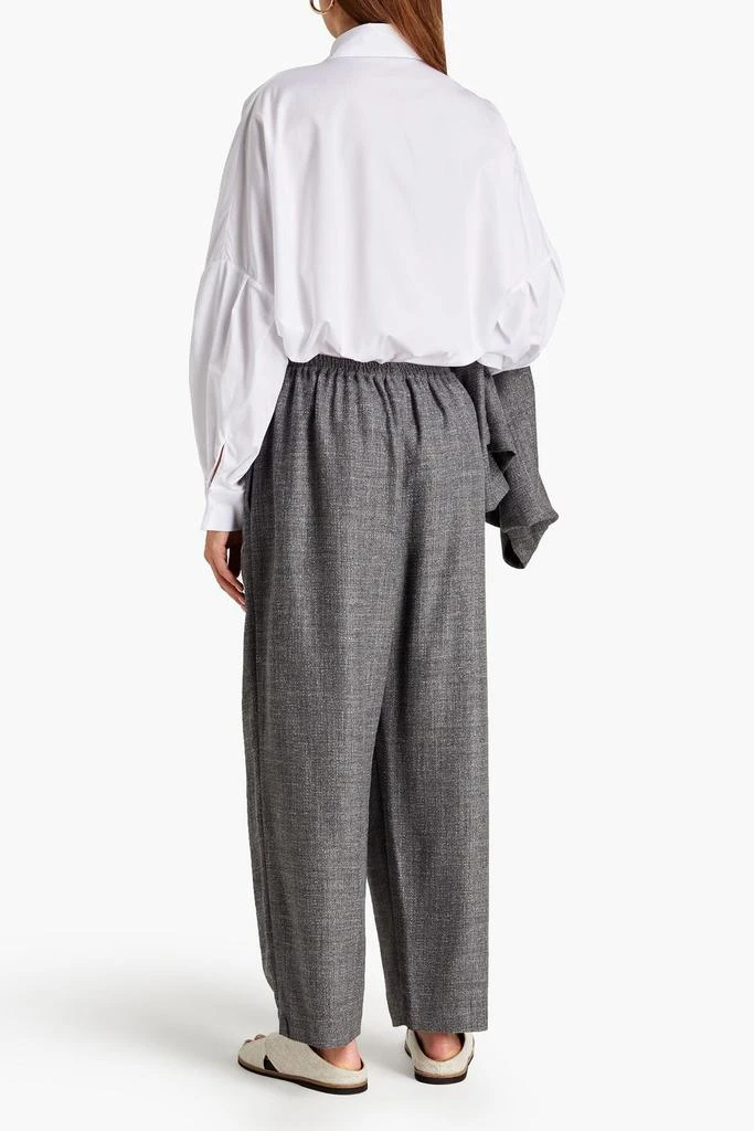 Eskandar Mélange alpaca-blend wide-leg pants 3