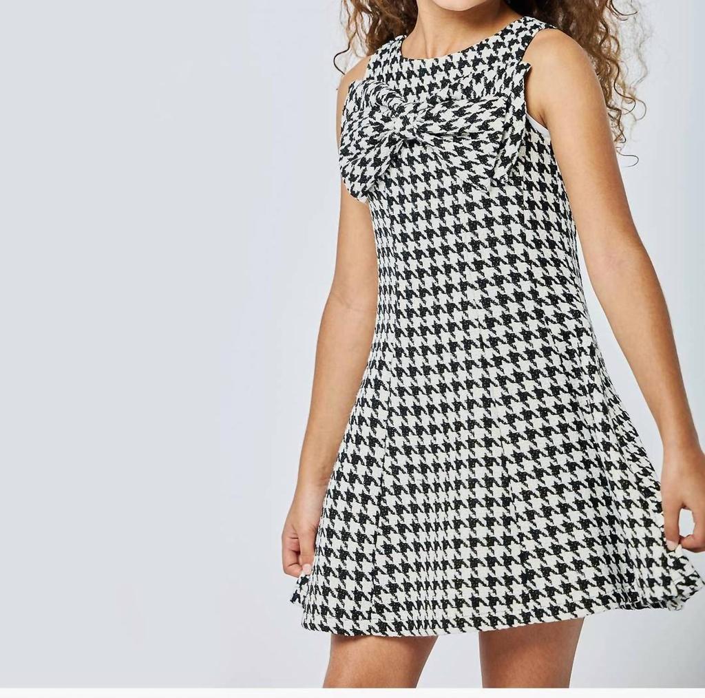 Hannah Banana Hannah Banana - Girl's Houndstooth Bow Dress