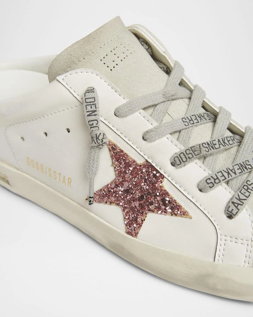 Golden Goose Mixed Leather Glitter Mule Sneakers 6