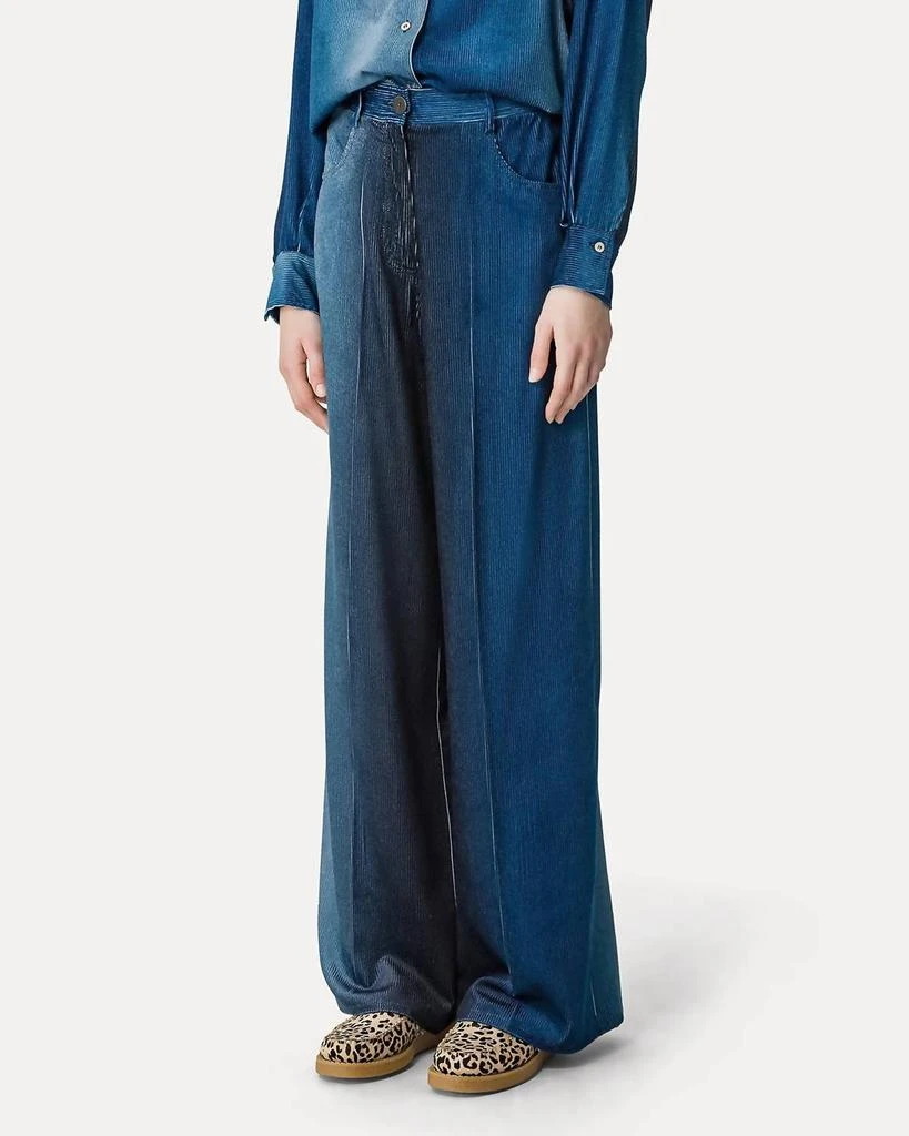 FORTE_FORTE Forte Forte - Degrade Denim Velvet Wide Leg Pant