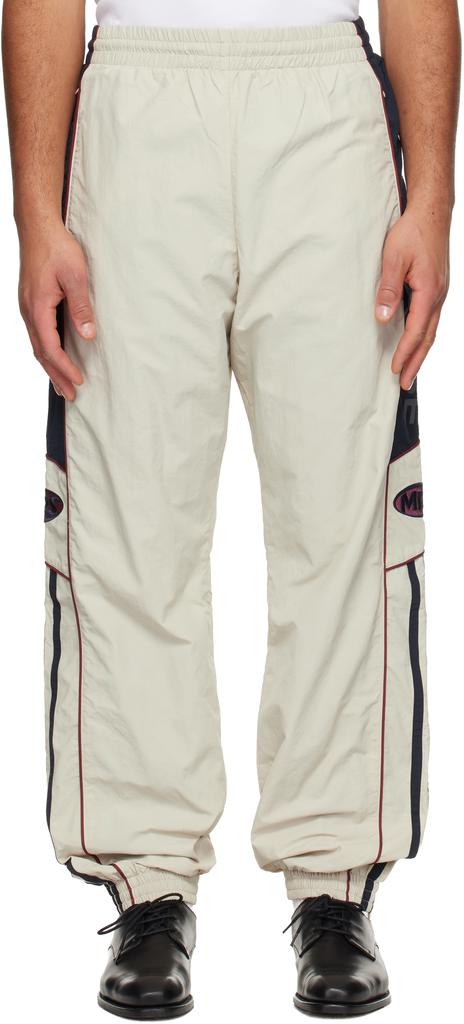 Martine Rose Beige & Navy Hockey Track Pants