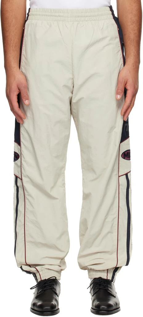 Martine Rose Beige & Navy Hockey Track Pants 1