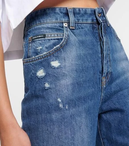 Dolce 
Gabbana Distressed high-rise straight jeans 5