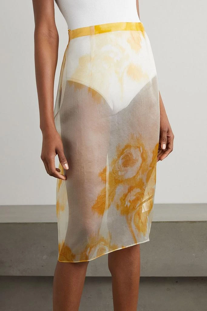 Emilia Wickstead Kobe floral-print silk-organza midi skirt 3