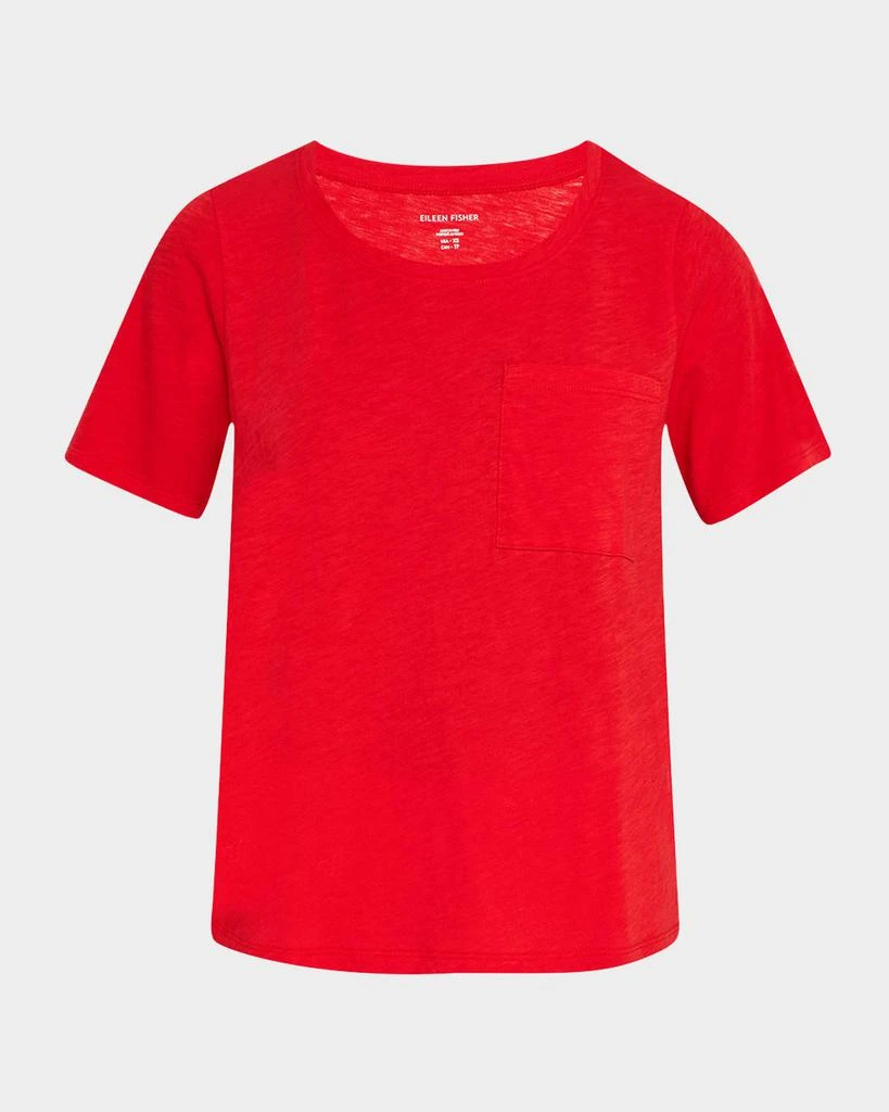 Eileen Fisher Missy Scoop-Neck Pocket Tee 1