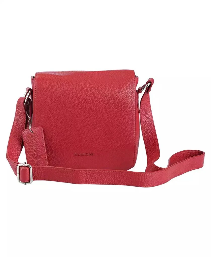 Mancini Leather Goods Pebbled Collection Page Leather Crossbody Bag 1