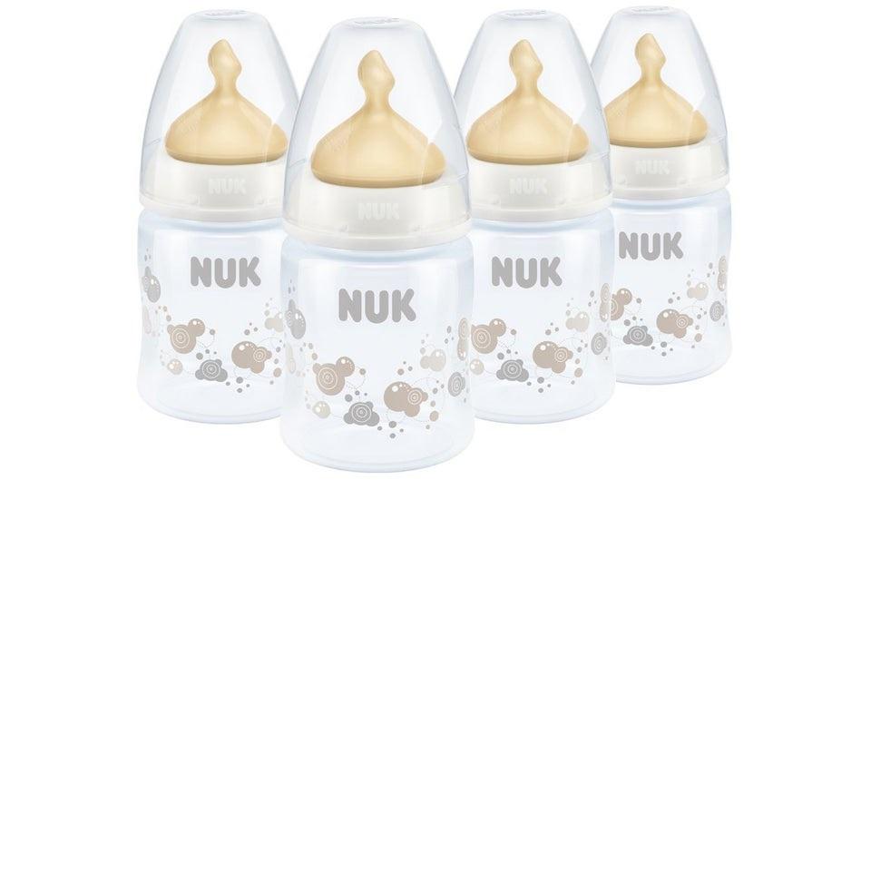 NUK NUK - First Choice + Temperature Control 150ml Bottles with Latex Teats 4 Pack