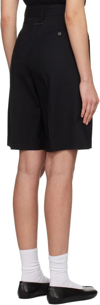 MM6 Black Tailoring Wool Canvas Twisted Shorts 3