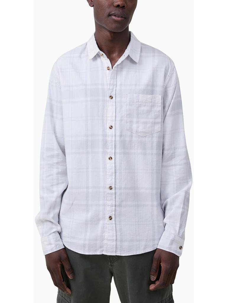 Cotton On Camden Mens Plaid Collared Button-Down Shirt