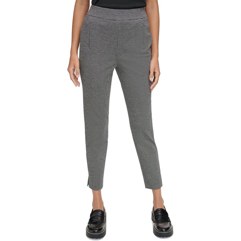 Calvin Klein Womens Houndstooth Polyester Trouser Pants 1
