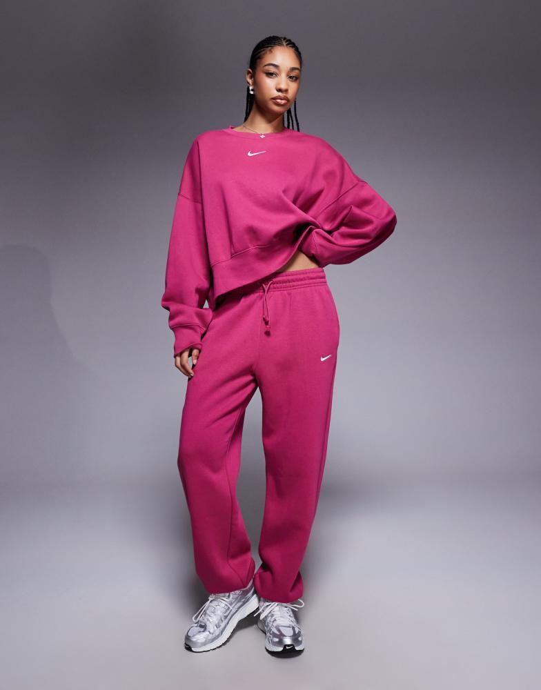 nike pink oversized sweatshirt
