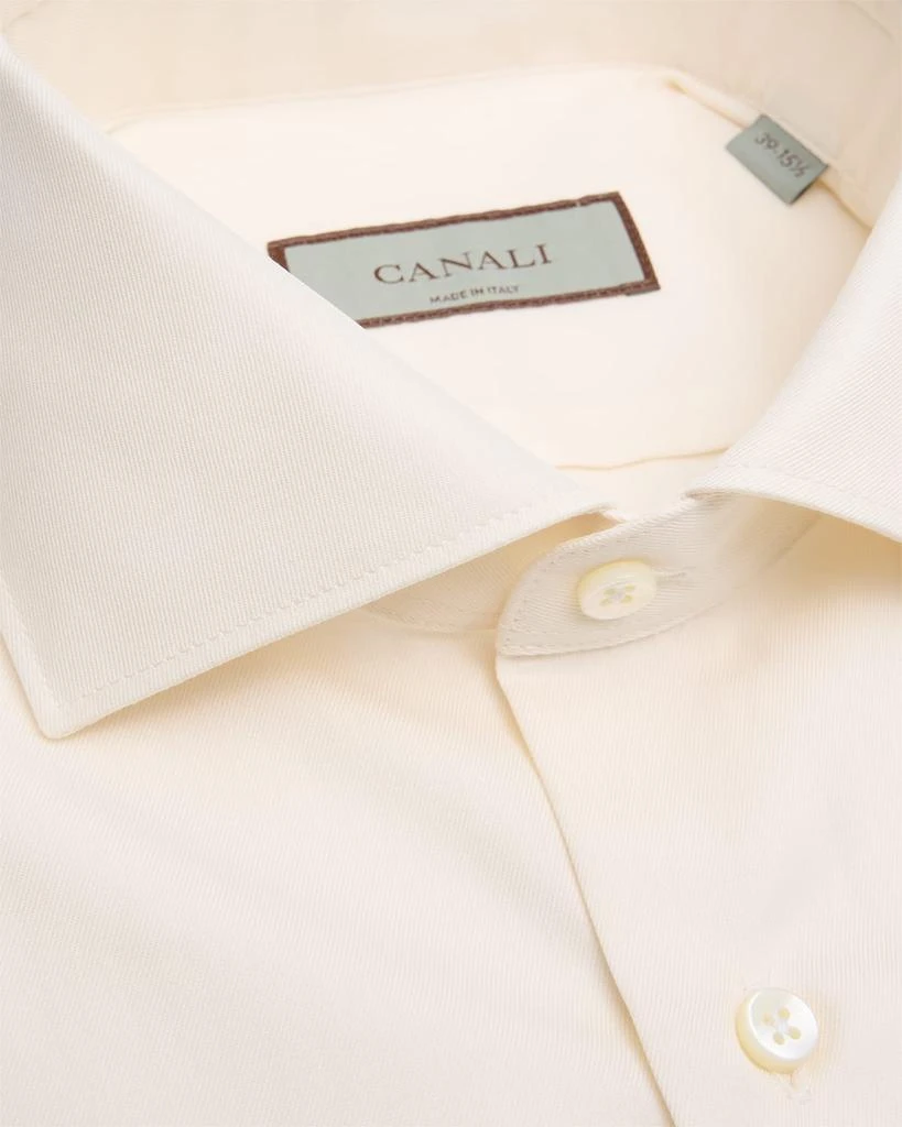 Canali Men's Ecru Cotton Dress Shirt 2