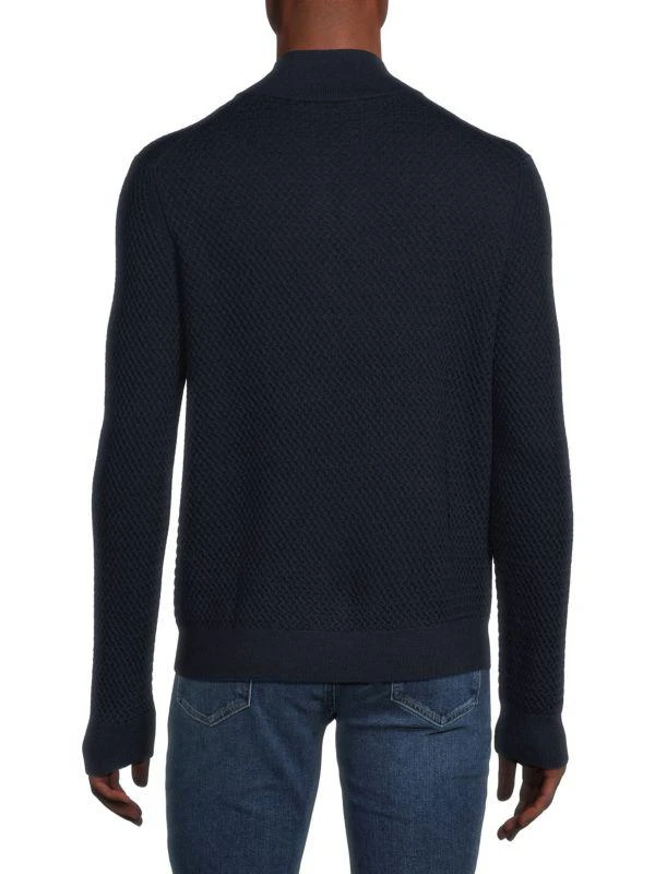 Bruno Magli Quarter Zip Merino Wool Sweater 2