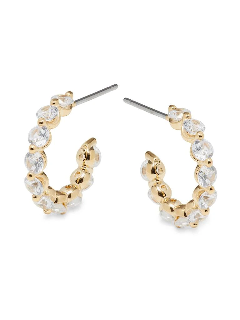 Nadri ​Bare 18K Goldplated Brass 
Cubic Zirconia Small Hoop Earrings 1