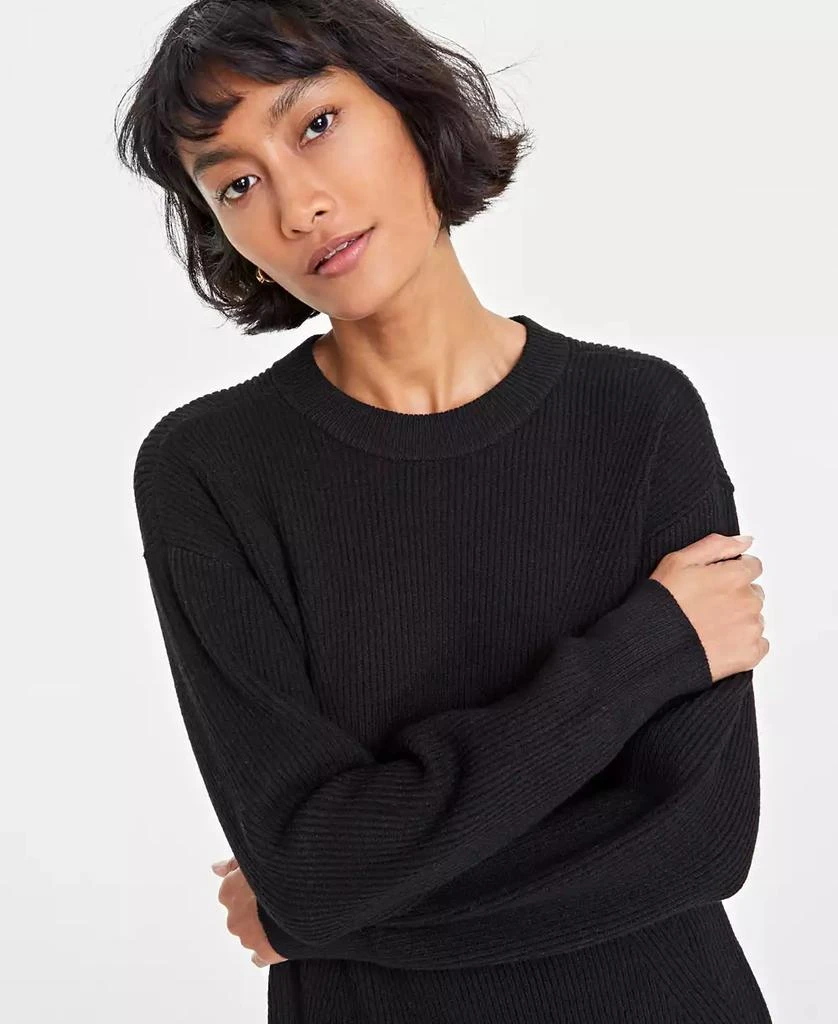 On 34th Women's Ribbed Crewneck Sweater Dress, Created for Macy's 3