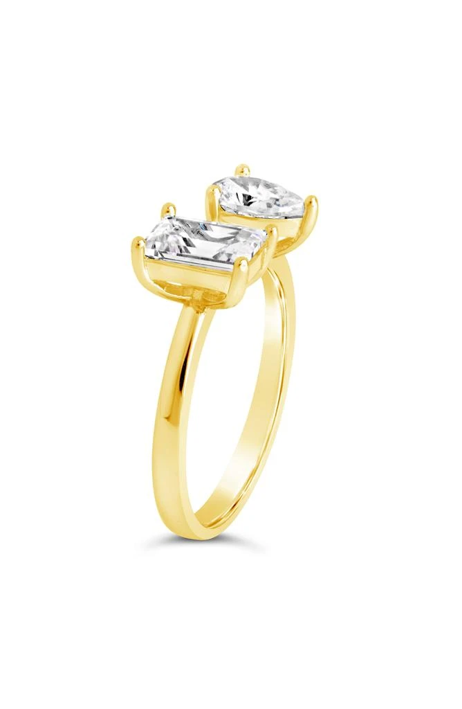 Sterling Forever CZ Station Open Band Ring 3