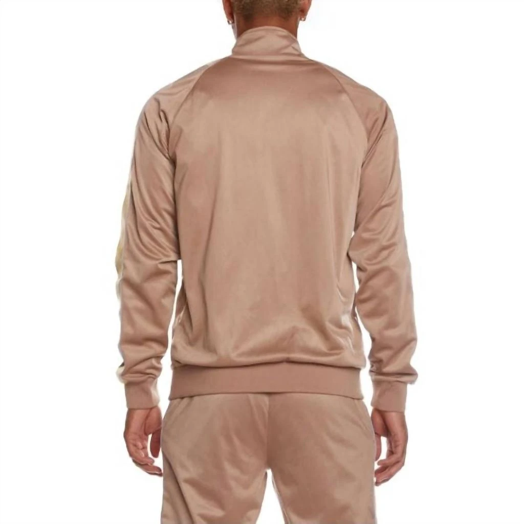 Kappa Men's Logo Tape Artem 2 Track Jacket In Brown/orange-Blue/beige 4