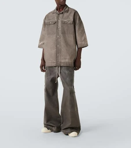 Rick Owens Boat coated denim slip-on shoes 2