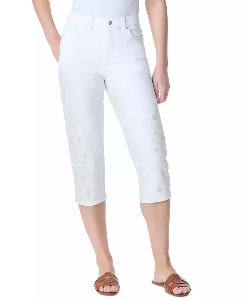 Gloria Vanderbilt Petite Amanda Embroidered Capri Jeans