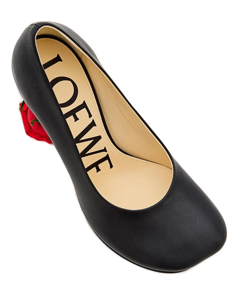 Loewe Loewe Rose Heel Square Toe Pumps 4