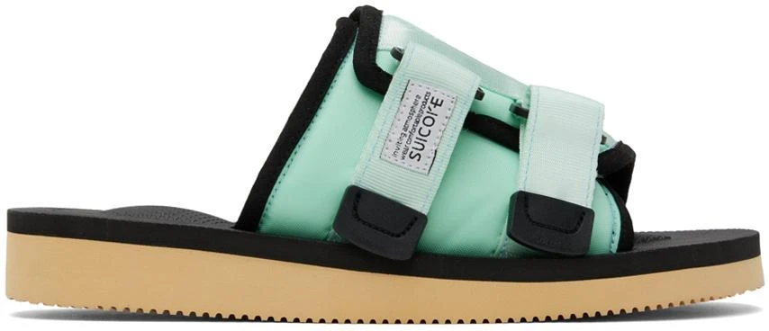 Suicoke Green & Black KAW-Cab Sandals 1