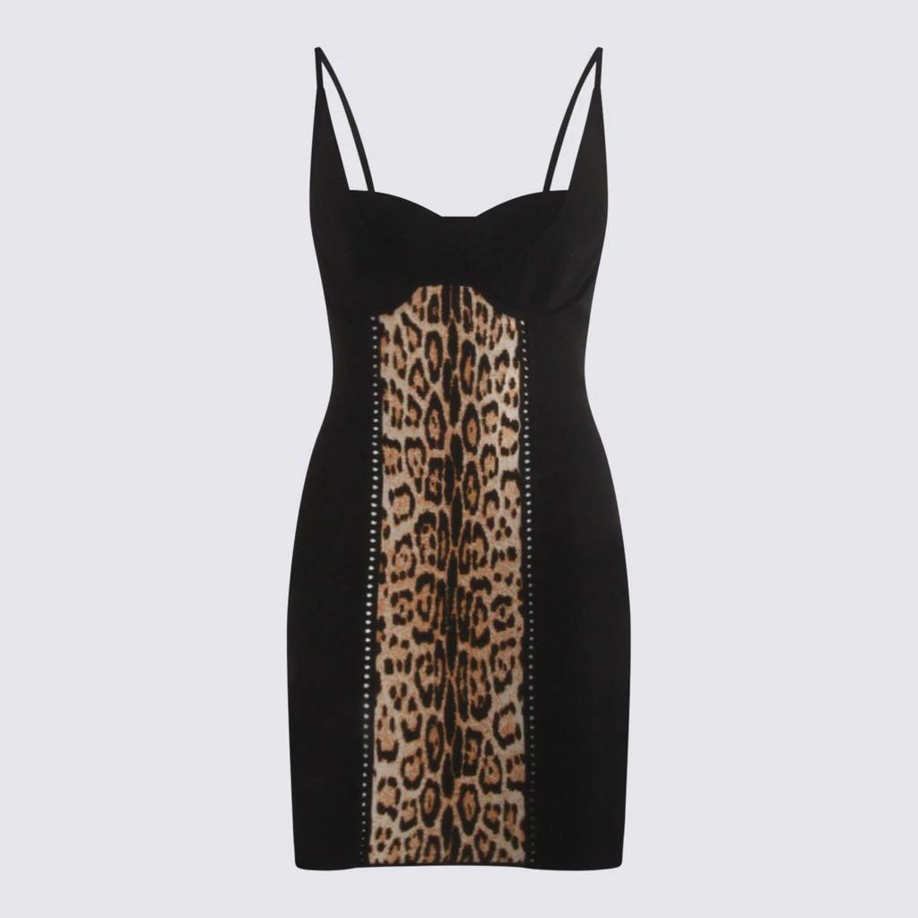 blue dress for baby girl Black Asymmetric Ring Embellished Dress