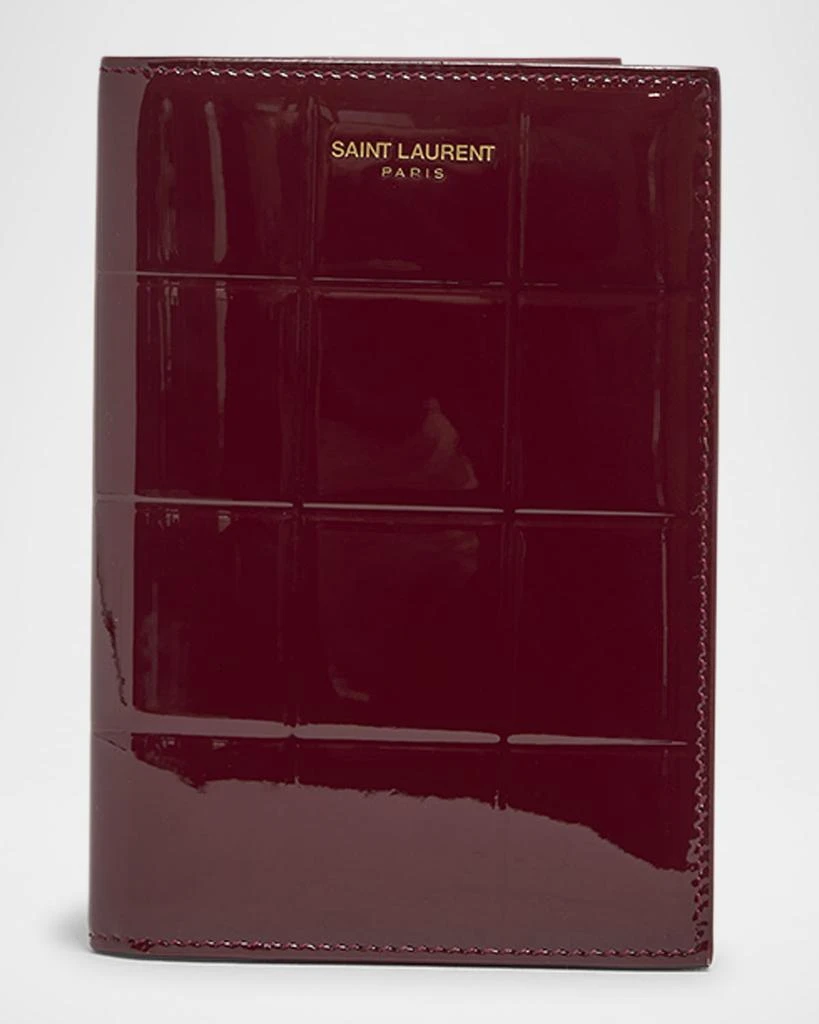 Yves Saint Laurent Passport Holder in Quilted Patent Leather 1