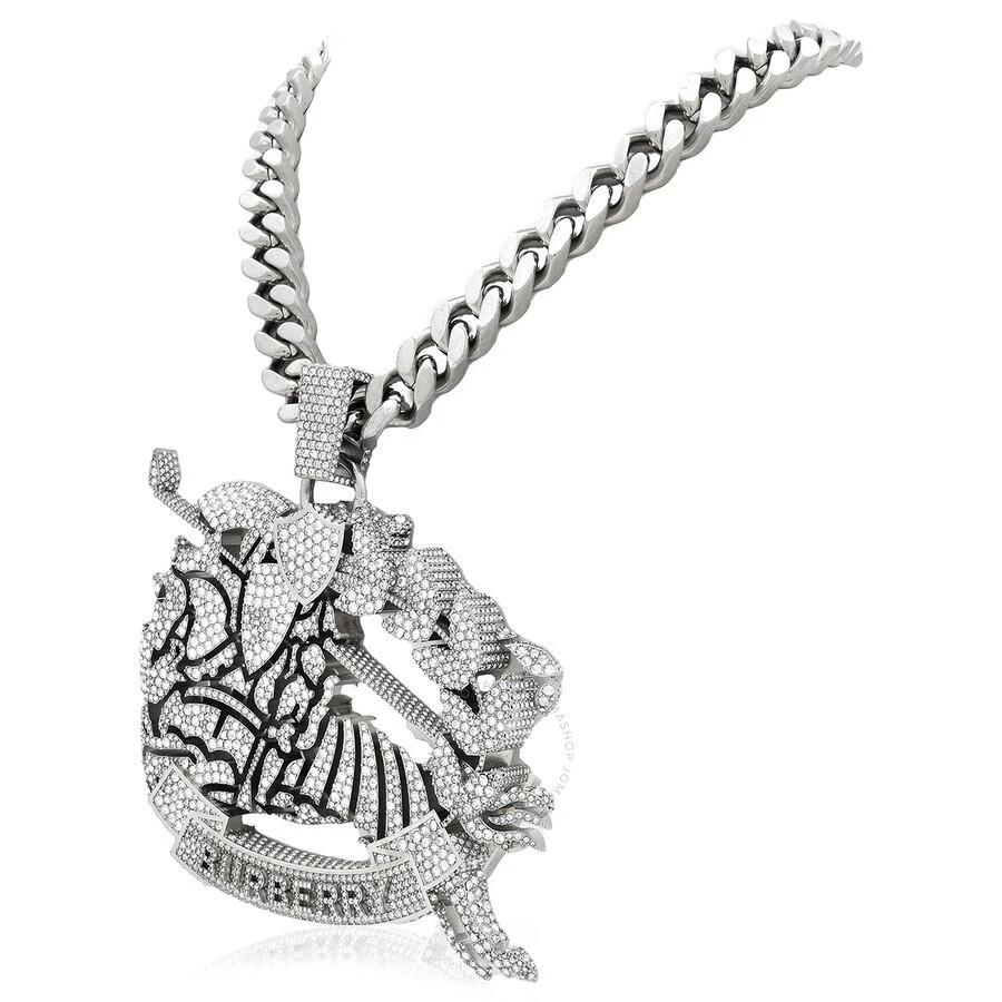 Burberry EKD Palladium Plated Crystal Necklace 3