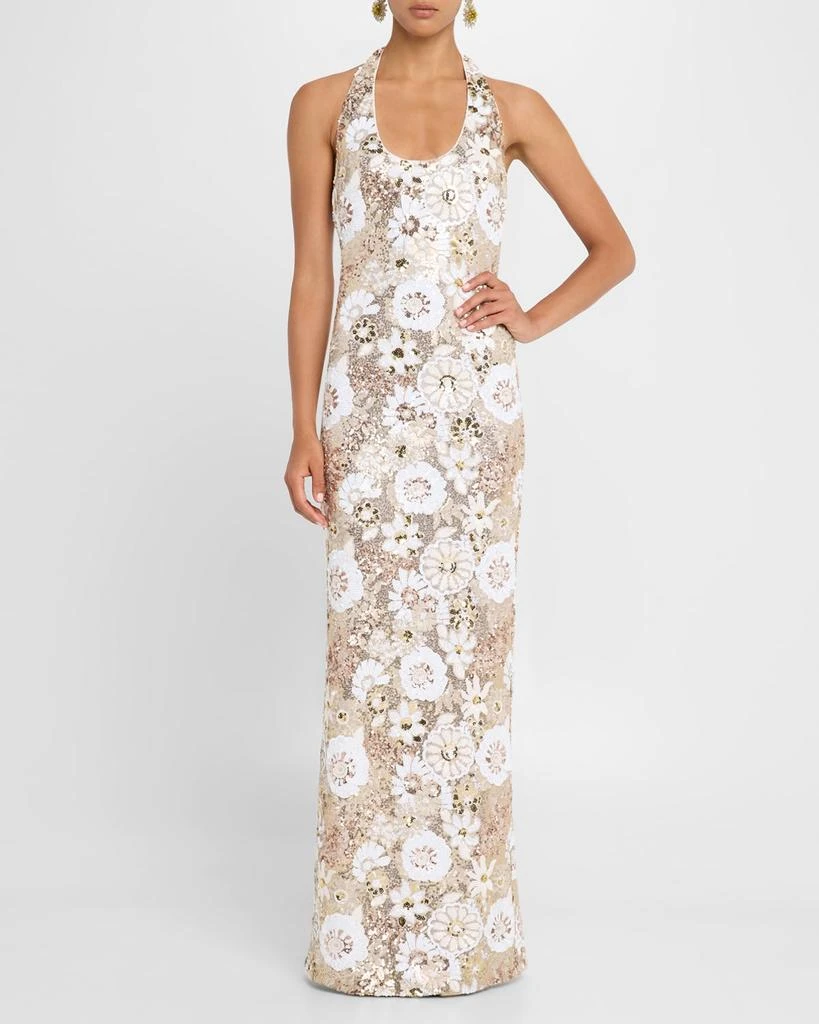 Ramy Brook Tiffany Floral Sequin Halter Column Gown - Dresses & Skirts -  Compare Prices from 6+ Stores - Free Shipping - BeyondStyle