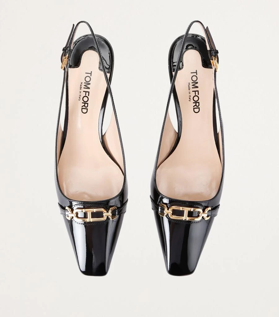 Tom Ford Patent Leather Whitney Slingback Pumps 55 4