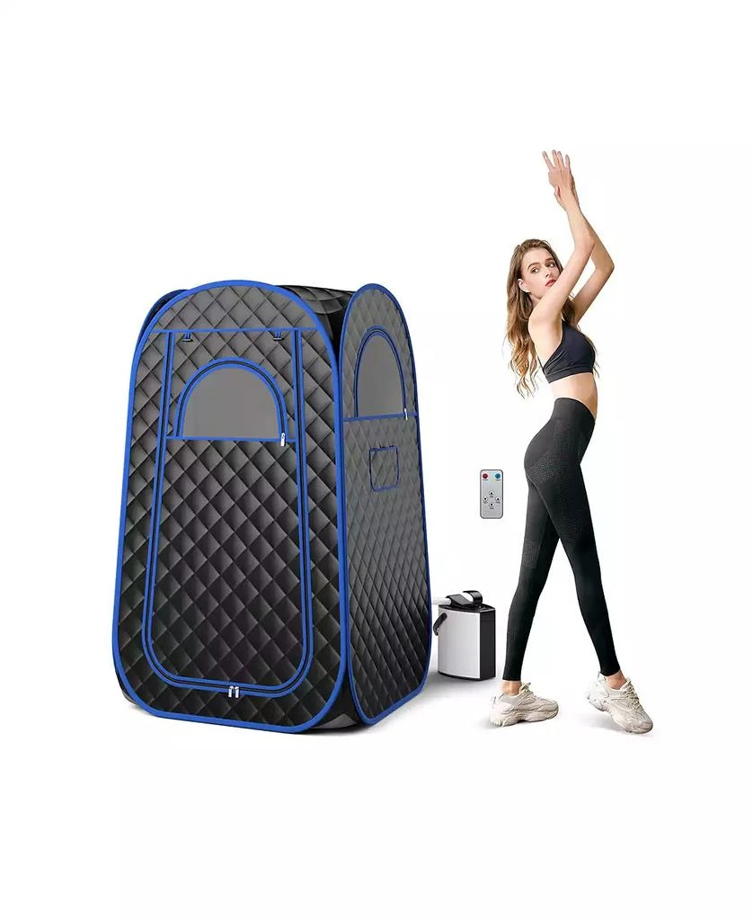 SUGIFT Full-Body Personal Sauna Tent with 1000W 3L Steam Generator-Black 1