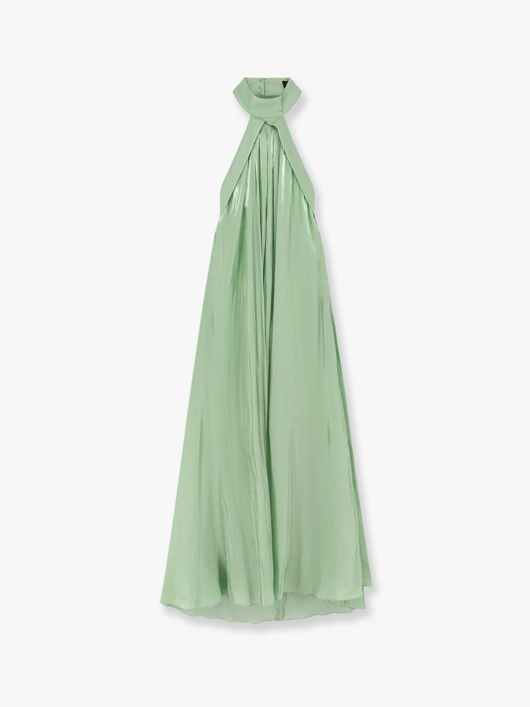 ACTUALEE Flared satin long dress